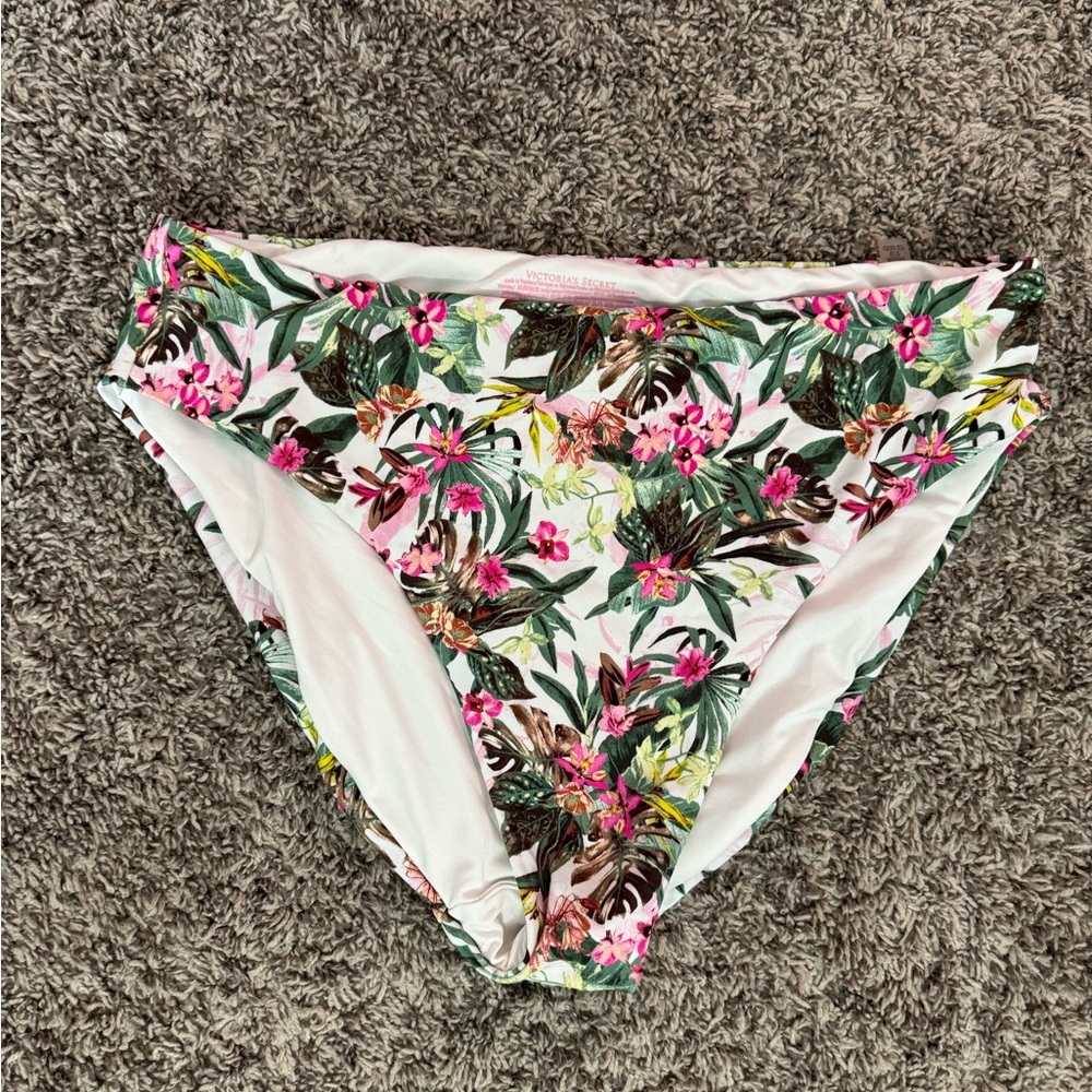 Victoria’s Secret High Waisted Floral Bikini Bottoms, XL